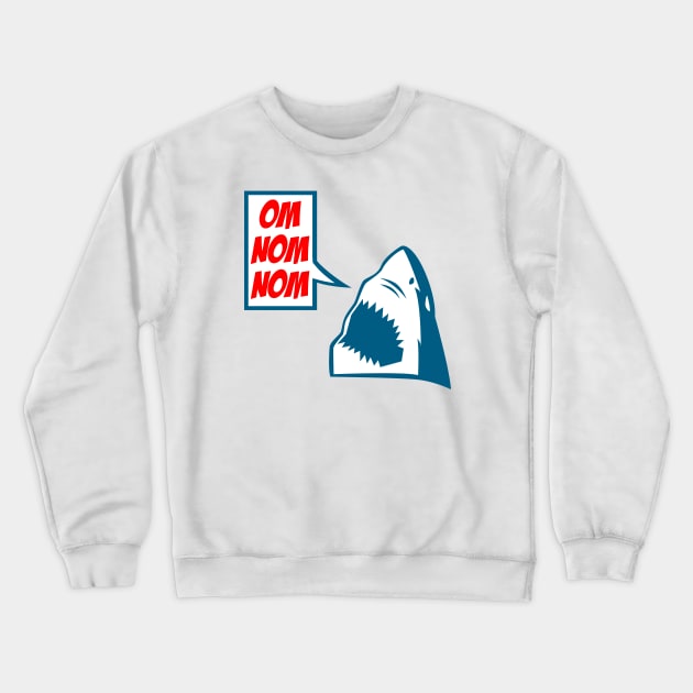 OM NOM NOM Crewneck Sweatshirt by NerdWordApparel